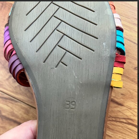 Bueno Cara Colorful/ Multicolor Leather Sandals Sz 39 (8.5 US) NWT - Picture 4 of 10
